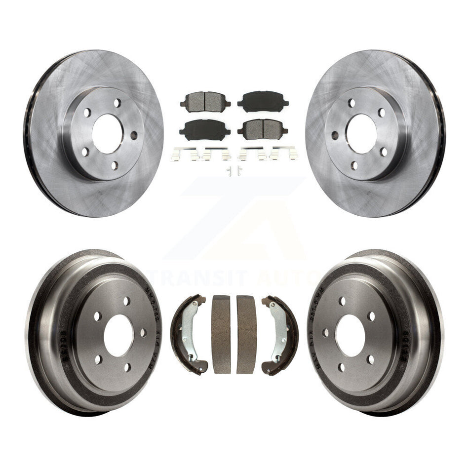 Front Rear Disc Brake Rotors Semi-Metallic Pads And Drum Kit For Chevrolet Cobalt Pontiac G5 K8S-103193
