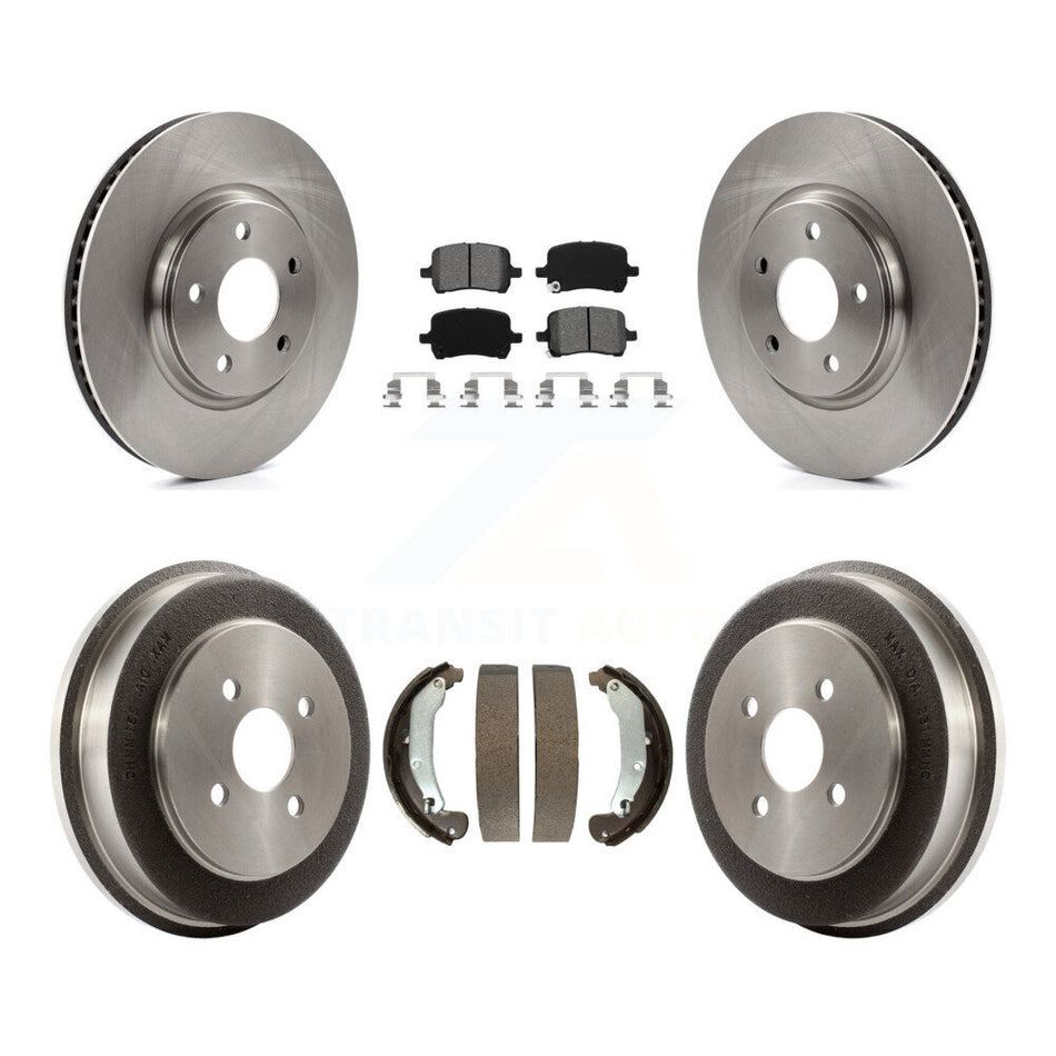 Front Rear Disc Brake Rotors Semi-Metallic Pads And Drum Kit For 2006 Pontiac Pursuit With Brakes K8S-103194