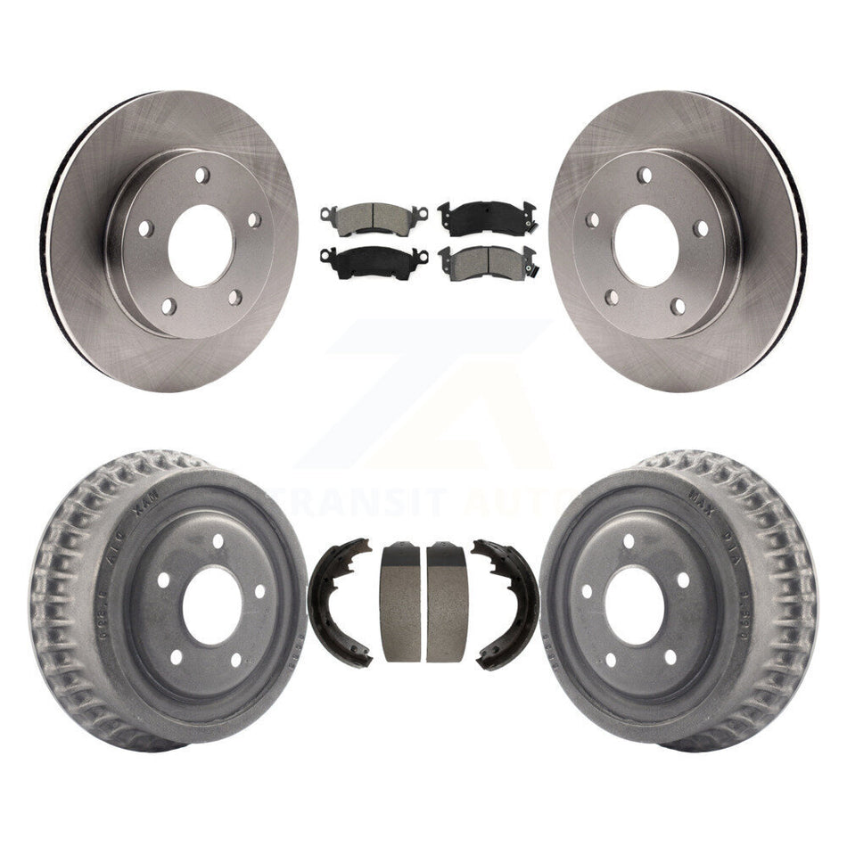 Front Rear Disc Brake Rotors Semi-Metallic Pads And Drum Kit For GMC Jimmy K8S-103197