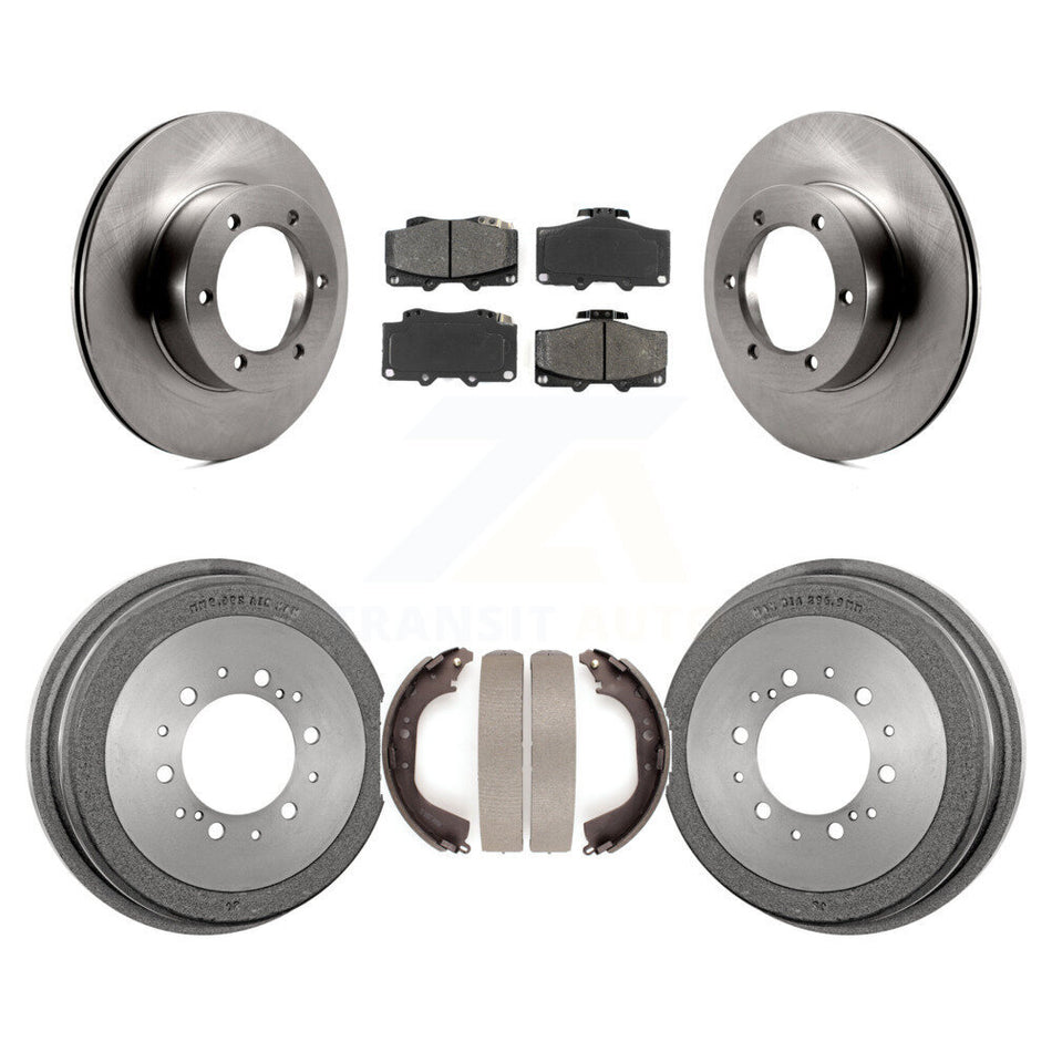 Front Rear Disc Brake Rotors Semi-Metallic Pads And Drum Kit For Toyota Pickup 4Runner K8S-103199