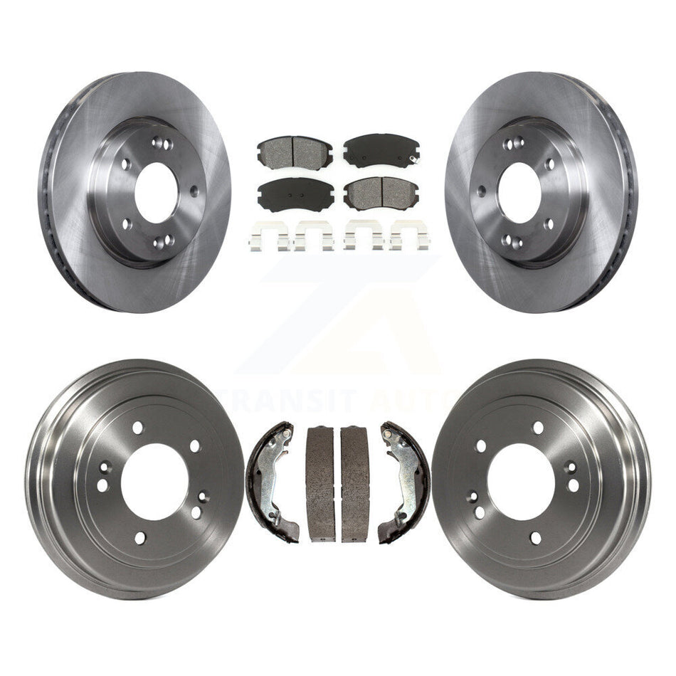 Front Rear Disc Brake Rotors Semi-Metallic Pads And Drum Kit For Hyundai Elantra K8S-103200