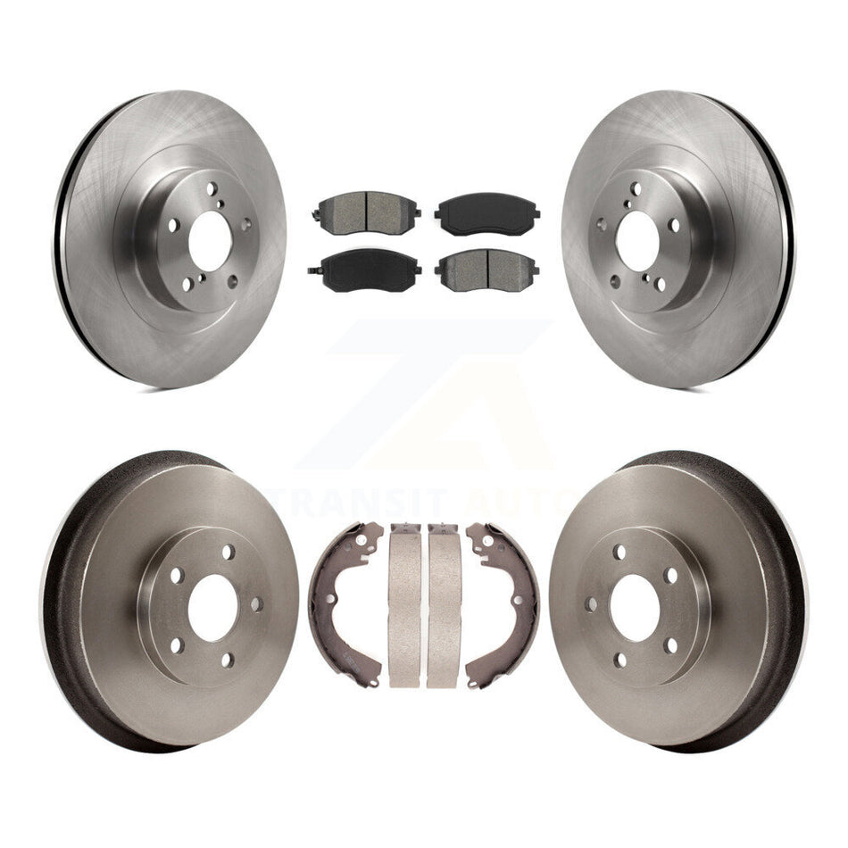 Front Rear Disc Brake Rotors Semi-Metallic Pads And Drum Kit For Subaru Forester Impreza K8S-103207