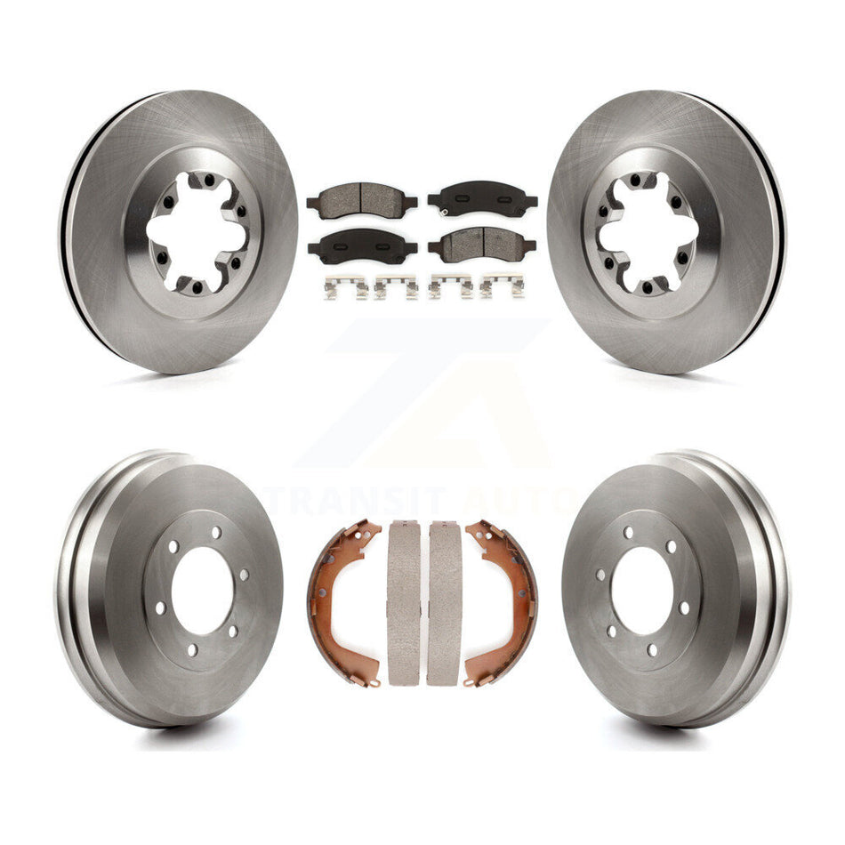 Front Rear Disc Brake Rotors Semi-Metallic Pads And Drum Kit For Chevrolet Colorado GMC Canyon K8S-103210