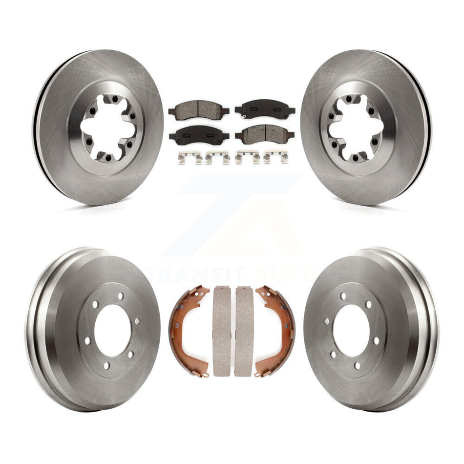 Front Rear Disc Brake Rotors Semi-Metallic Pads And Drum Kit For Chevrolet Colorado GMC Canyon K8S-103210