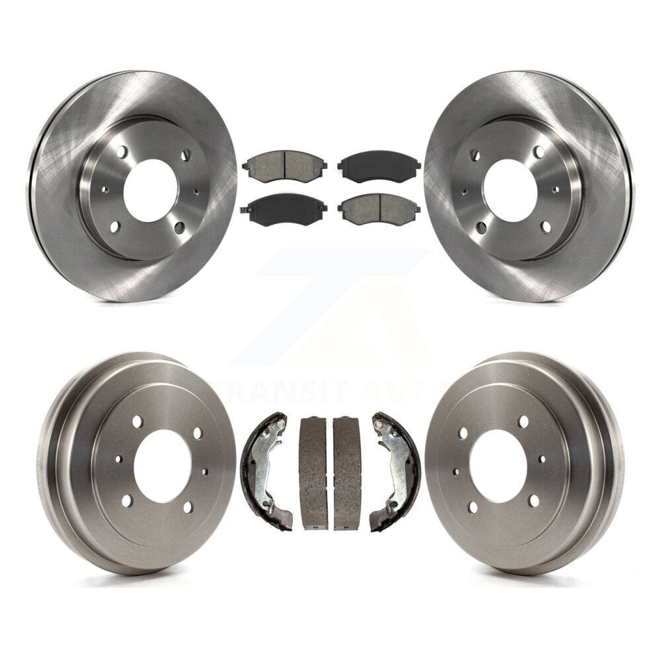 Front Rear Disc Brake Rotors Semi-Metallic Pads And Drum Kit For Hyundai Elantra rear brakes K8S-103229