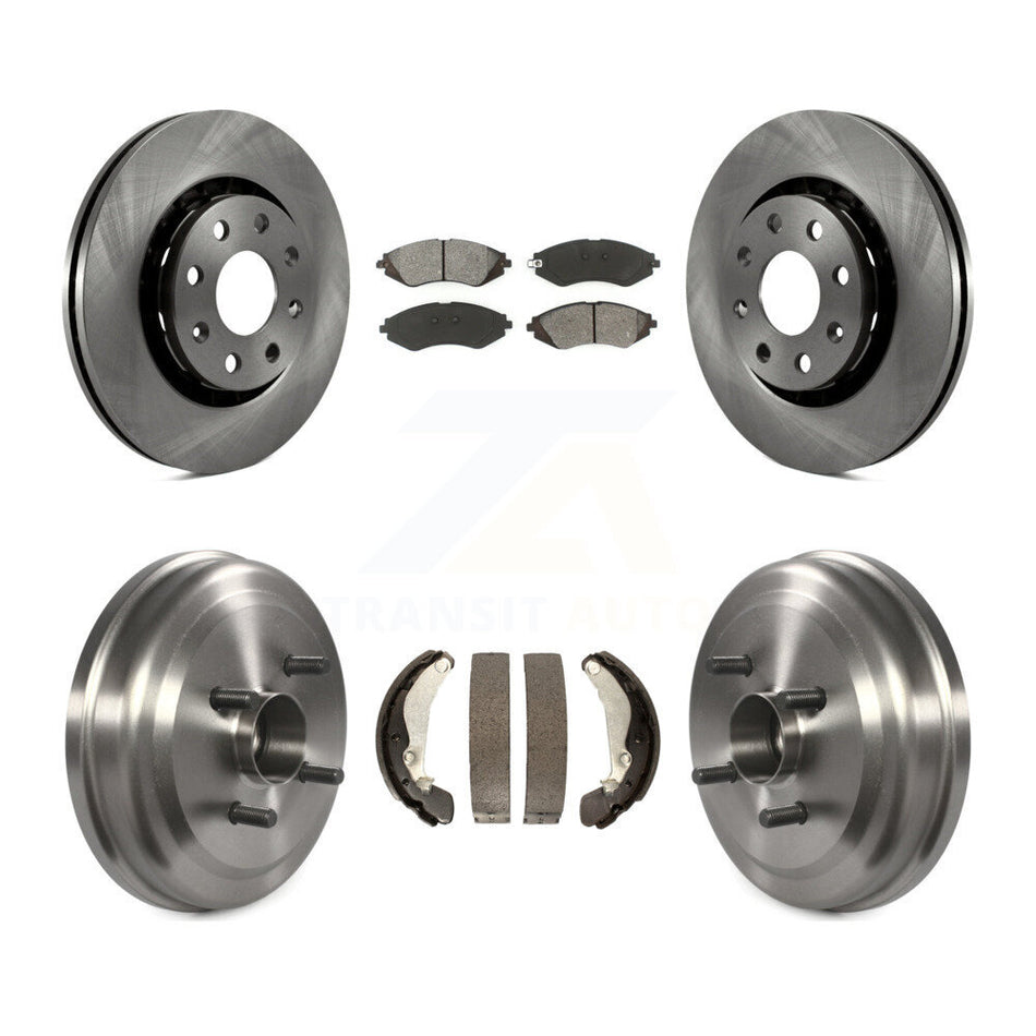 Front Rear Disc Brake Rotors Semi-Metallic Pads And Drum Kit For Chevrolet Aveo Aveo5 Pontiac G3 Wave Wave5 With Hub Assembly K8S-103232