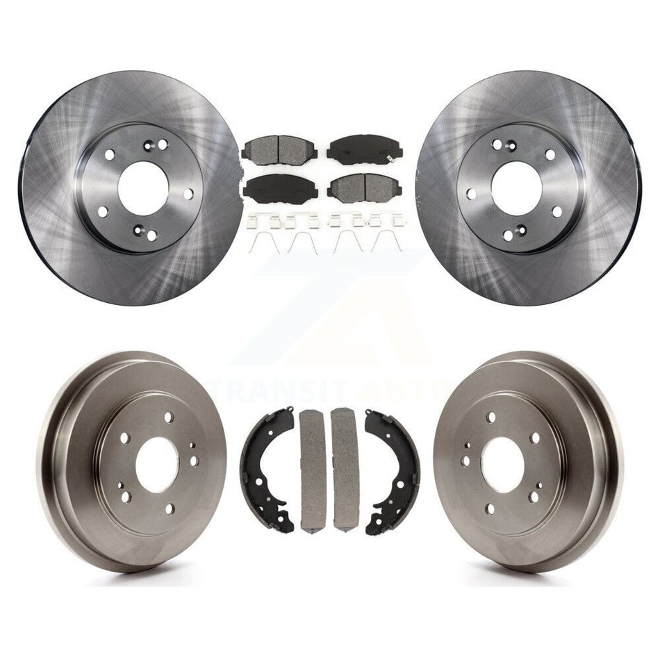 Front Rear Disc Brake Rotors Semi-Metallic Pads And Drum Kit For Honda Accord Fit K8S-103241