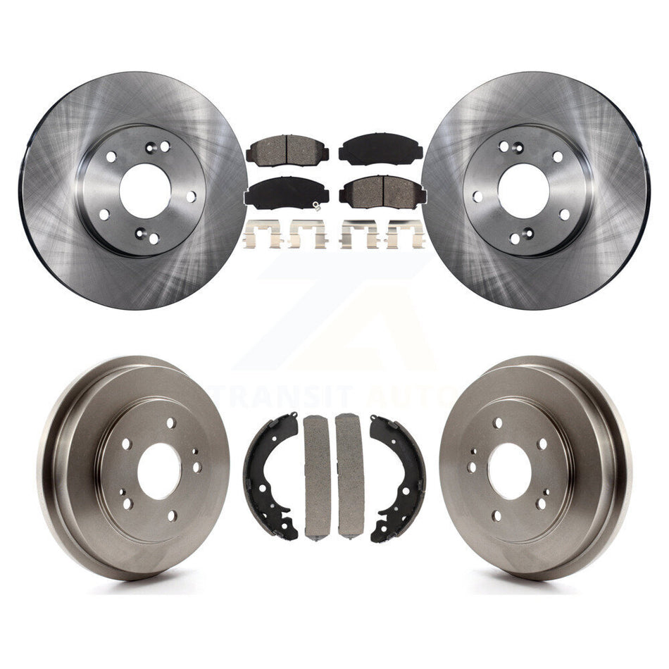 Front Rear Disc Brake Rotors Semi-Metallic Pads And Drum Kit For Honda Accord Civic K8S-103242