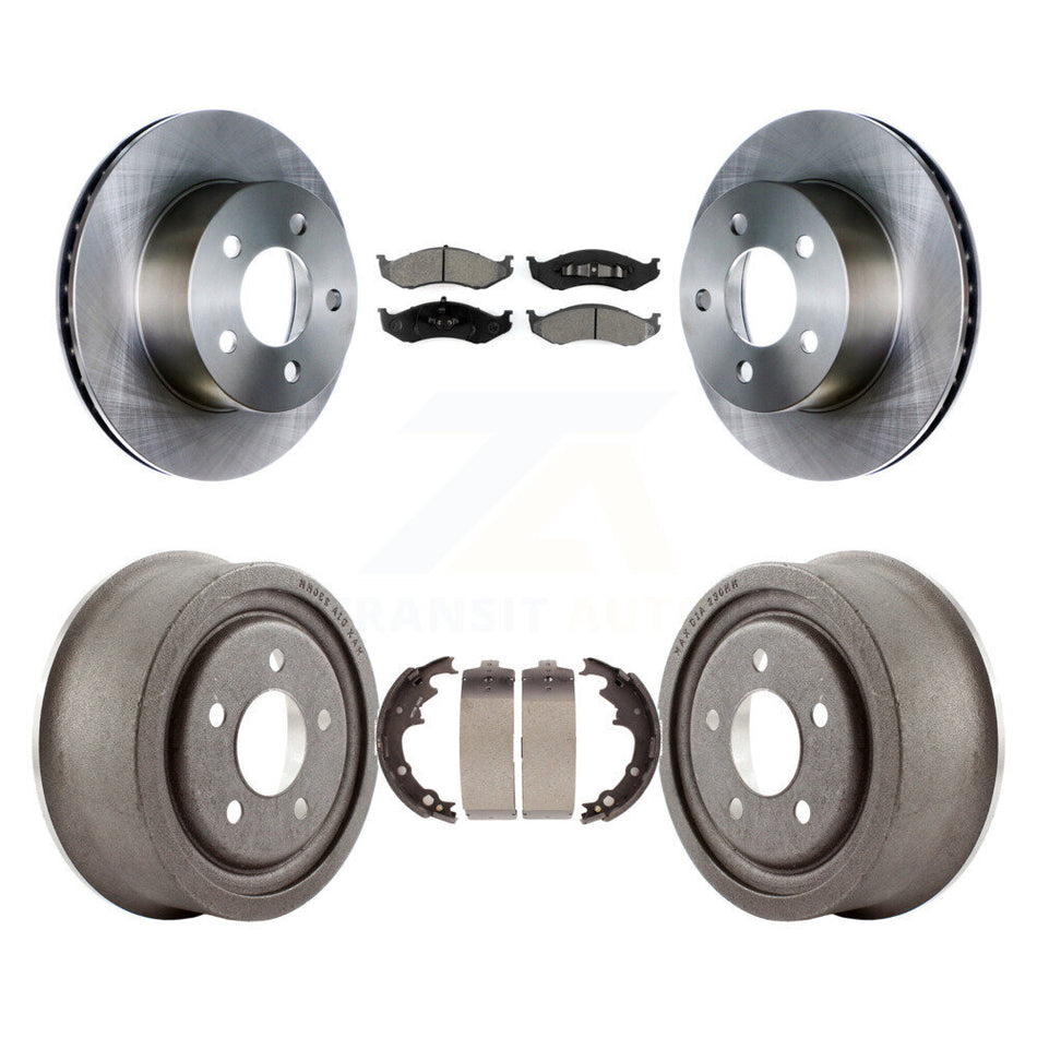 Front Rear Disc Brake Rotors Semi-Metallic Pads And Drum Kit For Jeep Wrangler Cherokee K8S-103253
