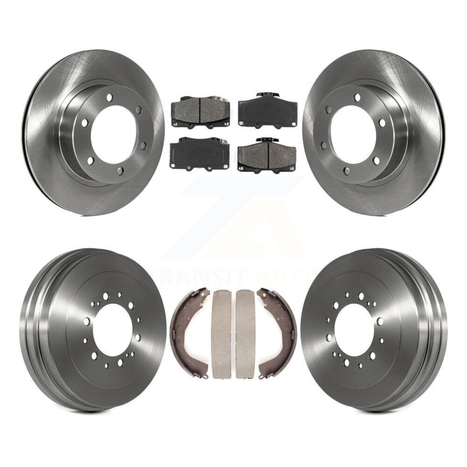 Front Rear Disc Brake Rotors Semi-Metallic Pads And Drum Kit For Toyota Tacoma 4Runner K8S-103256