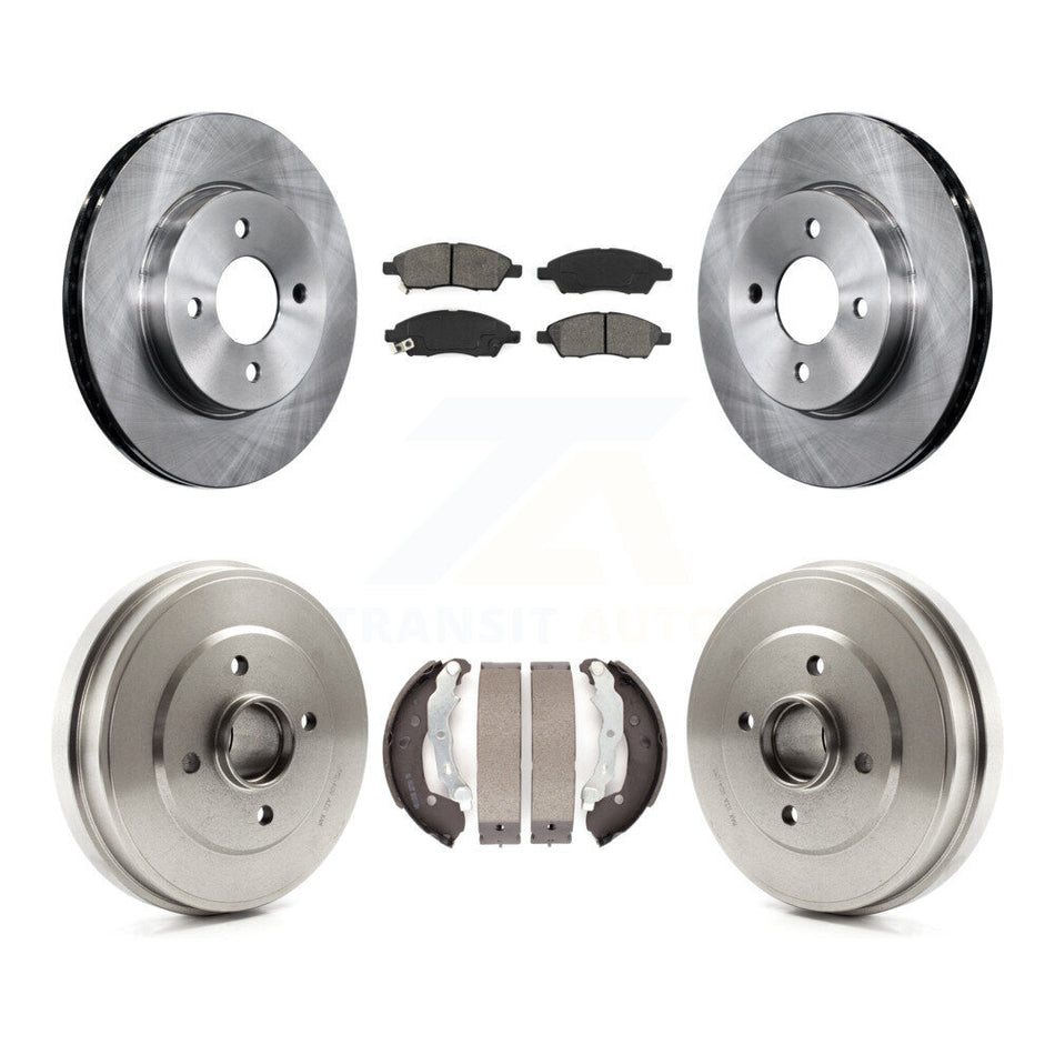 Front Rear Disc Brake Rotors Semi-Metallic Pads And Drum Kit For Nissan Versa Note Micra K8S-103268