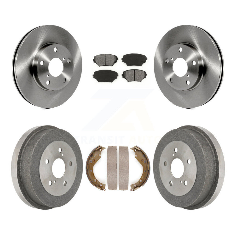 Front Rear Disc Brake Rotors Semi-Metallic Pads And Drum Kit For Toyota RAV4 K8S-103270