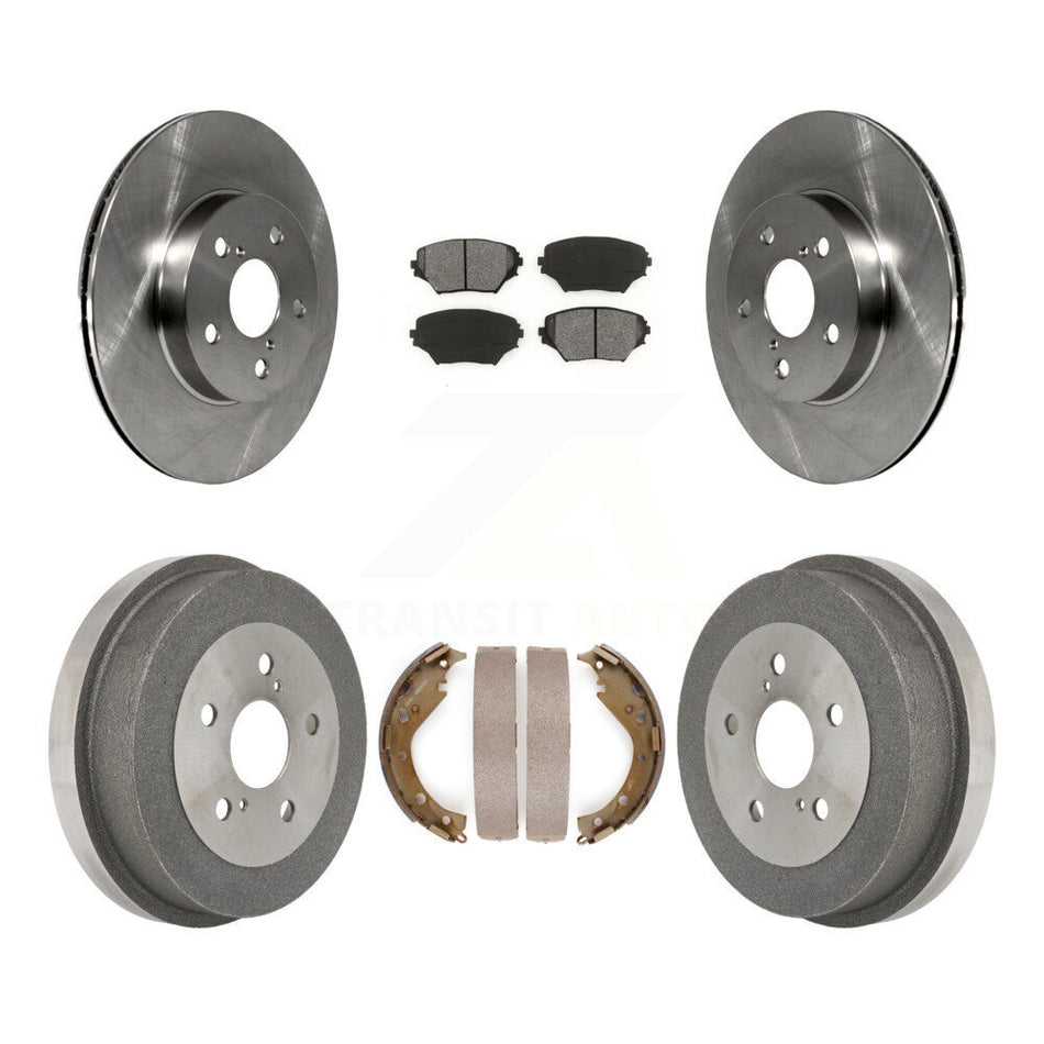 Front Rear Disc Brake Rotors Semi-Metallic Pads And Drum Kit For 2003 Toyota RAV4 BATTERY EV (EV BEV) engine K8S-103271