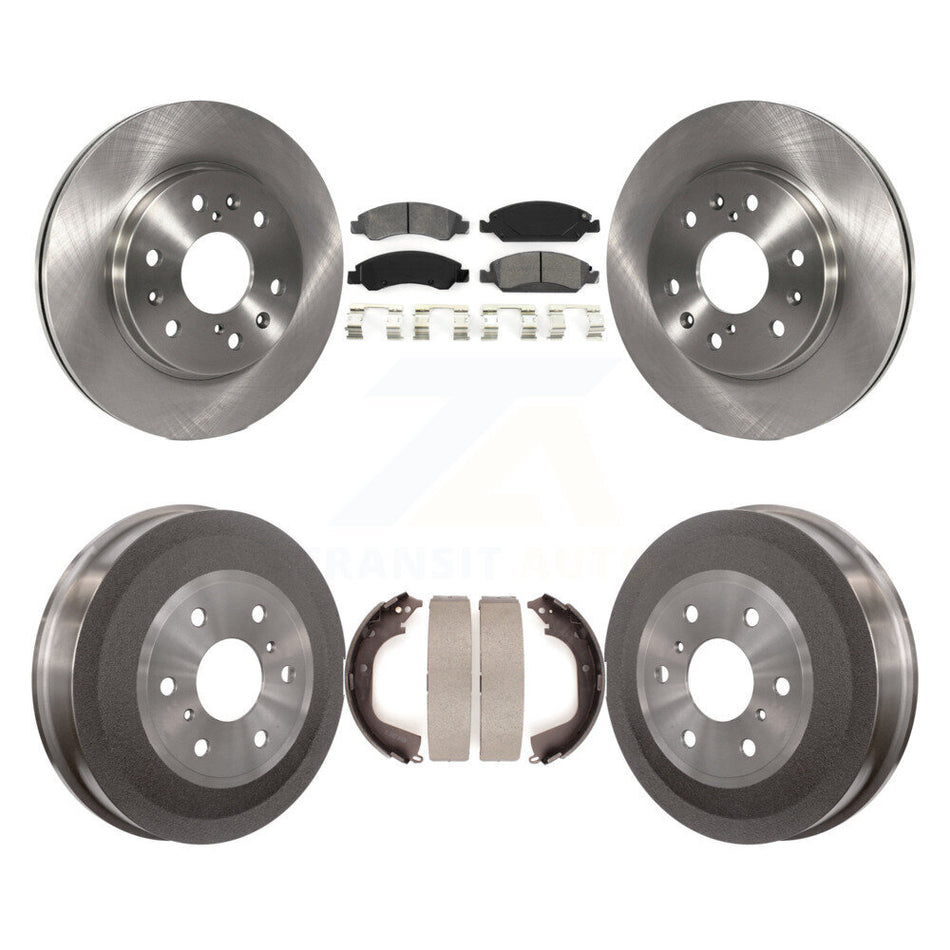 Front Rear Disc Brake Rotors Semi-Metallic Pads And Drum Kit For Chevrolet Silverado 1500 GMC Sierra K8S-103280