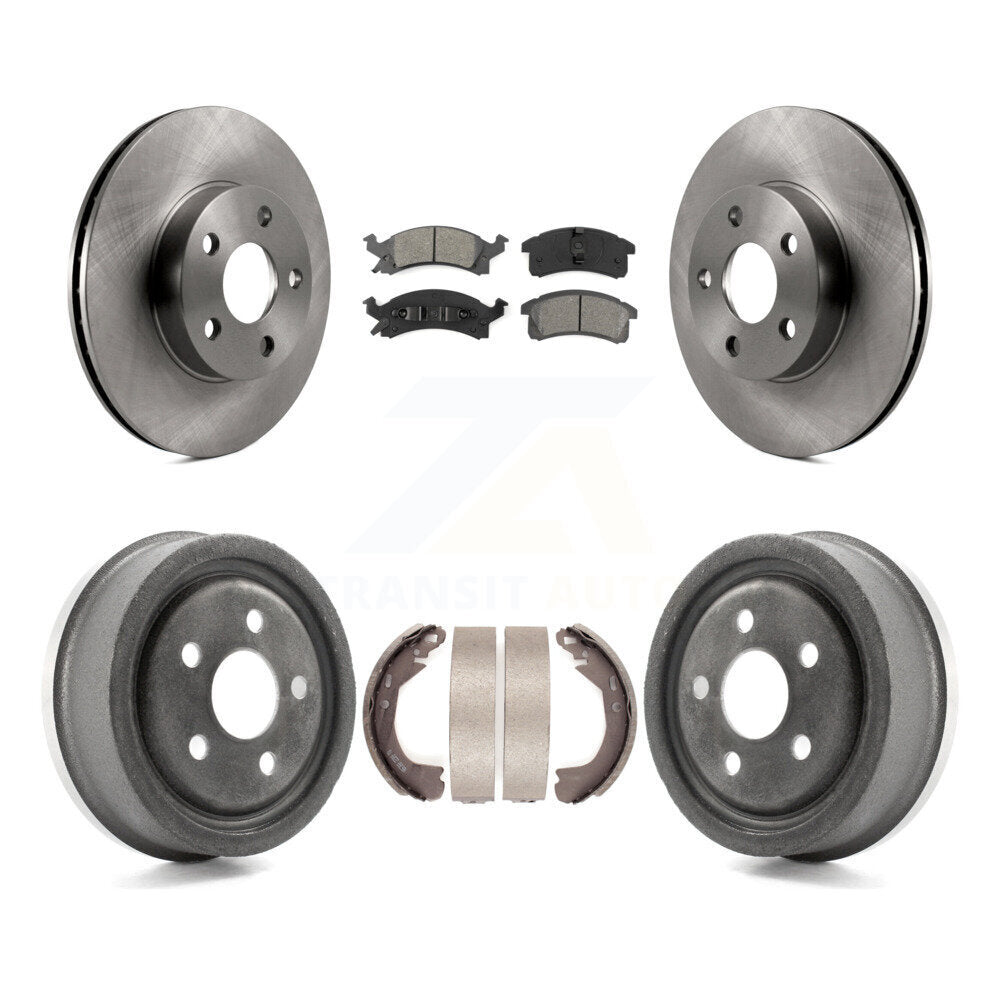 Front Rear Disc Brake Rotors Semi-Metallic Pads And Drum Kit For Chevrolet Beretta K8S-103292
