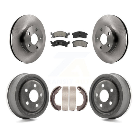 Front Rear Disc Brake Rotors Semi-Metallic Pads And Drum Kit For Chevrolet Beretta K8S-103292