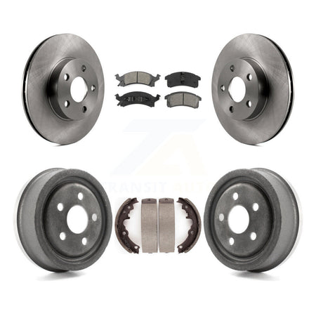 Front Rear Brake Rotors Semi-Metallic Pad Drum Kit For Pontiac Sunfire Chevrolet Grand Am K8S-103293