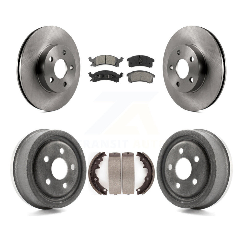 Front Rear Brake Rotors Semi-Metallic Pad Drum Kit For Pontiac Sunfire Chevrolet Grand Am K8S-103293