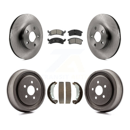 Front Rear Brake Rotors Semi-Metallic Pad Drum Kit For Pontiac Sunfire Chevrolet Cavalier K8S-103296