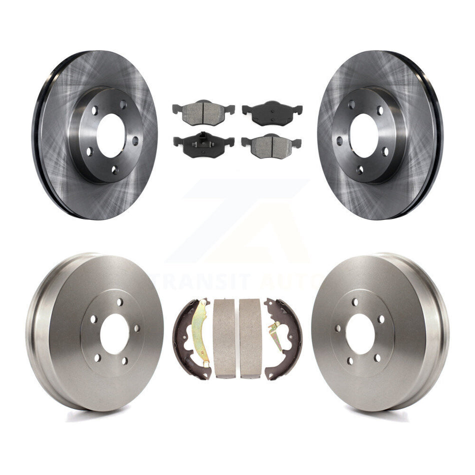 Front Rear Disc Brake Rotors Semi-Metallic Pads And Drum Kit For 2007-2007 Ford Escape Mercury Mariner From 01/08/07 rear brakes K8S-103304