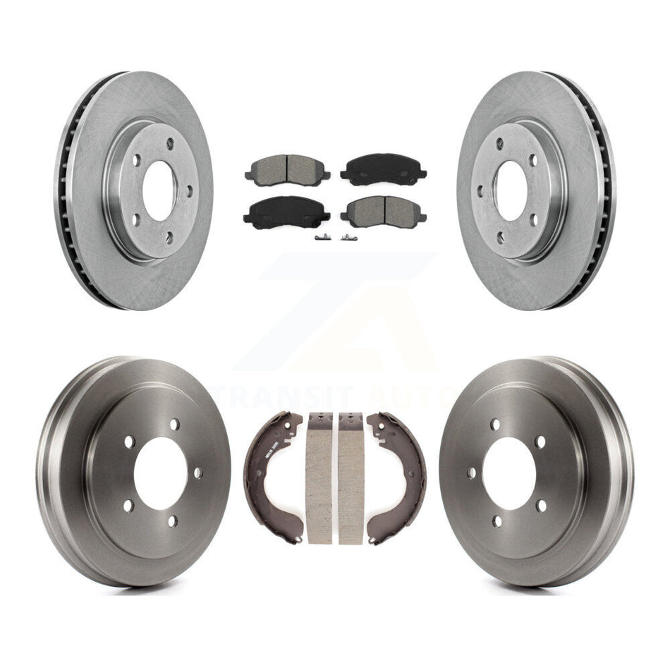 Front Rear Disc Brake Rotors Semi-Metallic Pads And Drum Kit For Dodge Caliber K8S-103311