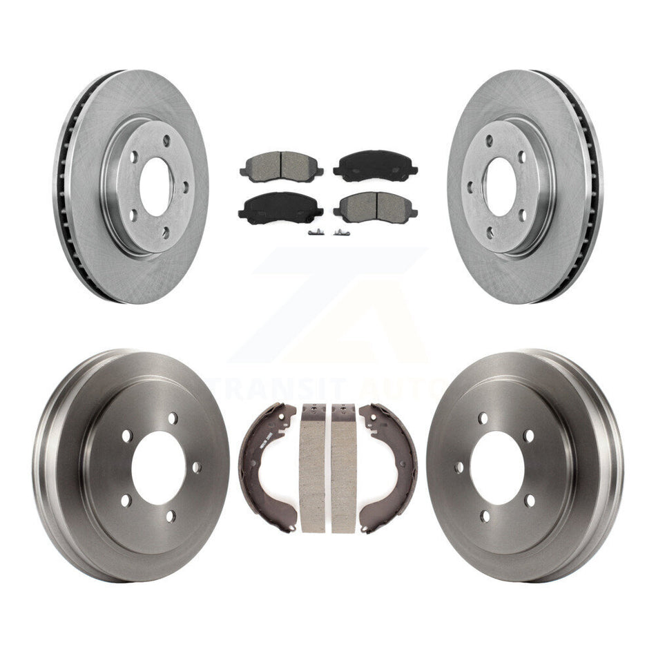 Front Rear Disc Brake Rotors Semi-Metallic Pads And Drum Kit For Dodge Caliber K8S-103311