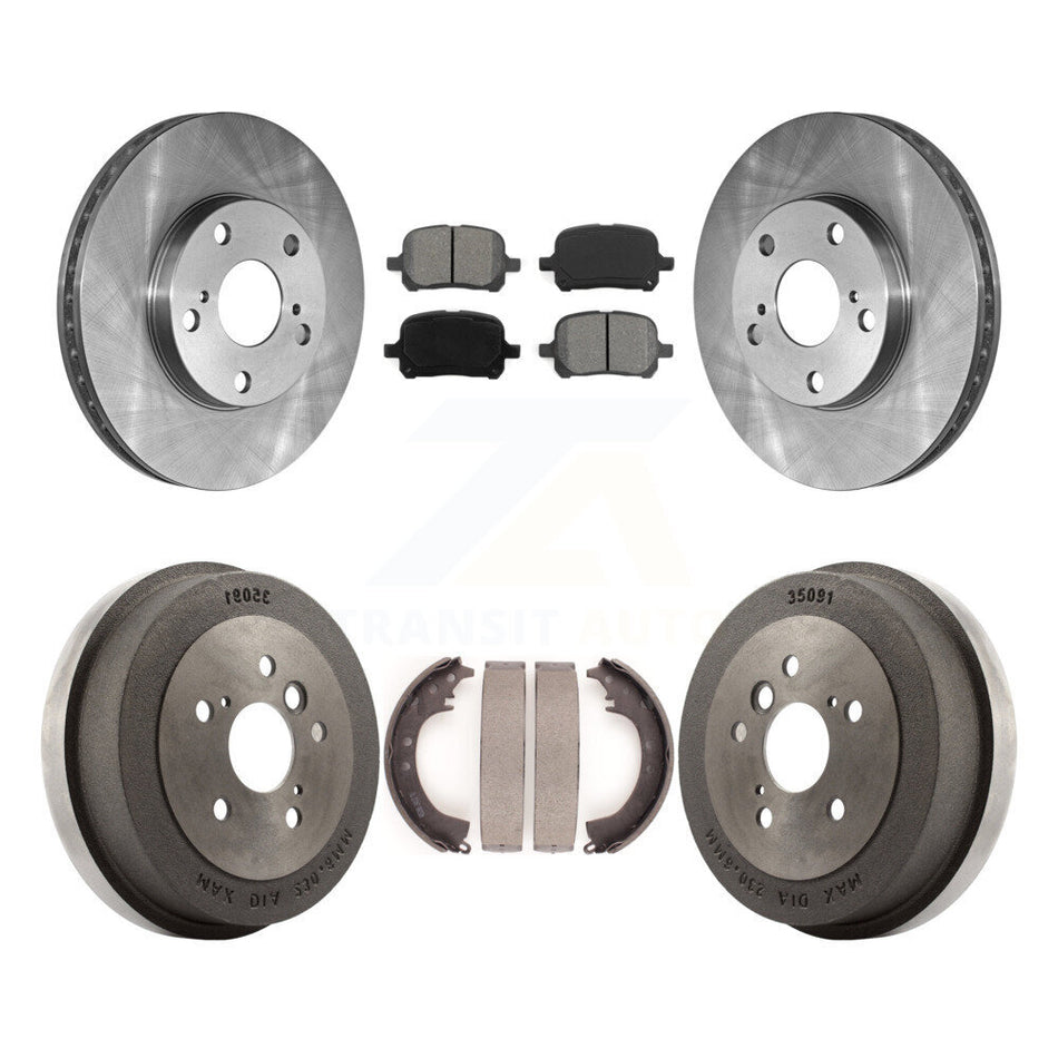 Front Rear Disc Brake Rotors Semi-Metallic Pads And Drum Kit For 2002-2003 Toyota Solara 2.4L K8S-103325