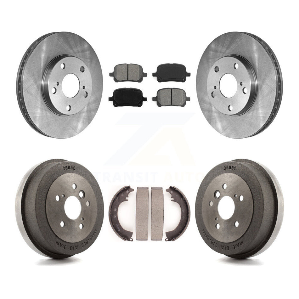 Front Rear Disc Brake Rotors Semi-Metallic Pads And Drum Kit For 2002-2003 Toyota Solara 2.4L K8S-103325