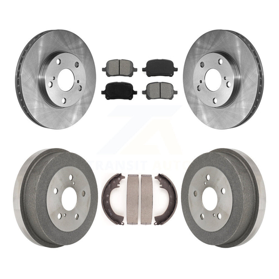 Front Rear Disc Brake Rotors Semi-Metallic Pads And Drum Kit For 1999-2001 Toyota Solara 2.2L K8S-103334