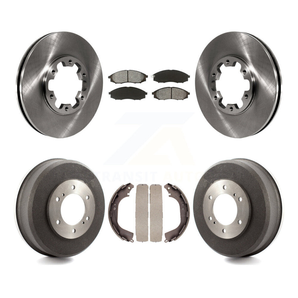 Front Rear Disc Brake Rotors Semi-Metallic Pads And Drum Kit For Nissan Xterra Frontier K8S-103335