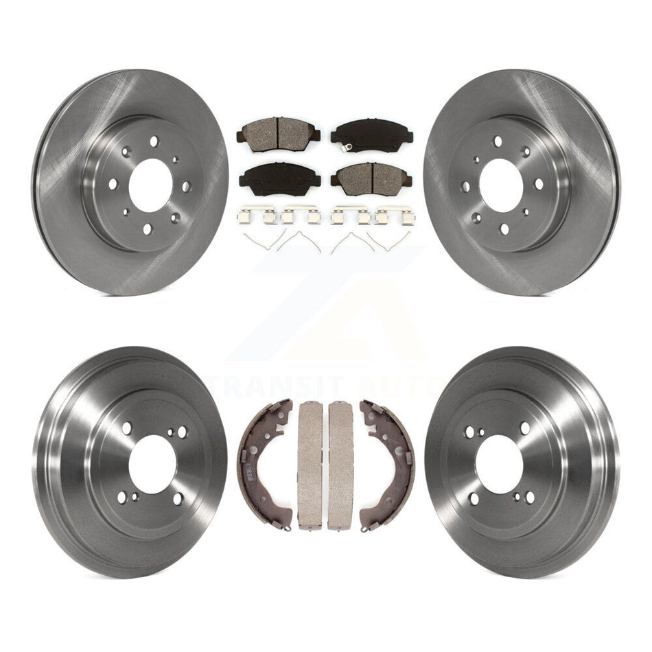 Front Rear Disc Brake Rotors Semi-Metallic Pads And Drum Kit For 2015-2020 Honda Fit K8S-103343
