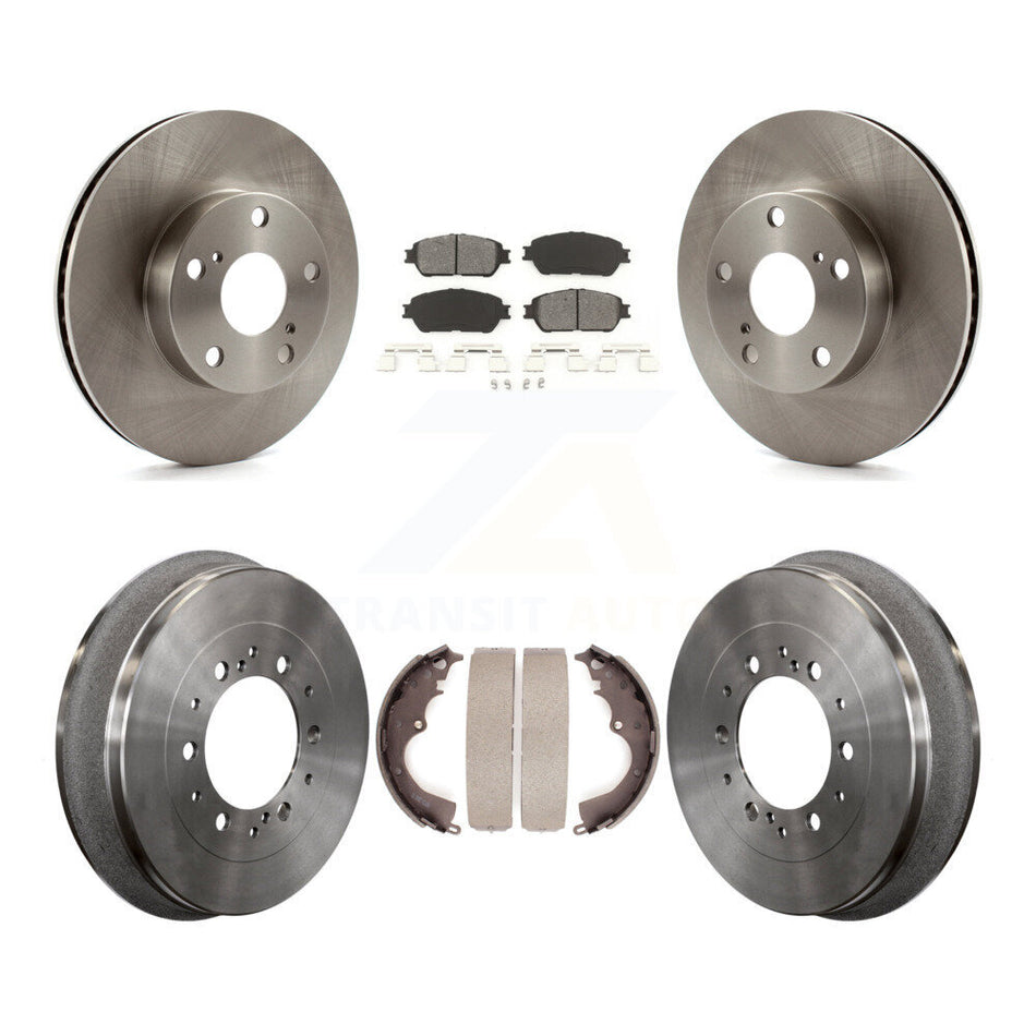 Front Rear Disc Brake Rotors Semi-Metallic Pads And Drum Kit For 2015 Toyota Tacoma 4WD With 5 Lug Wheels K8S-103350