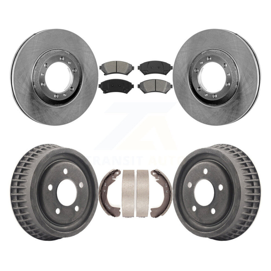 Front Rear Disc Brake Rotors Semi-Metallic Pads And Drum Kit For Buick Century Chevrolet Venture Pontiac Montana Oldsmobile Silhouette Trans Sport K8S-103355