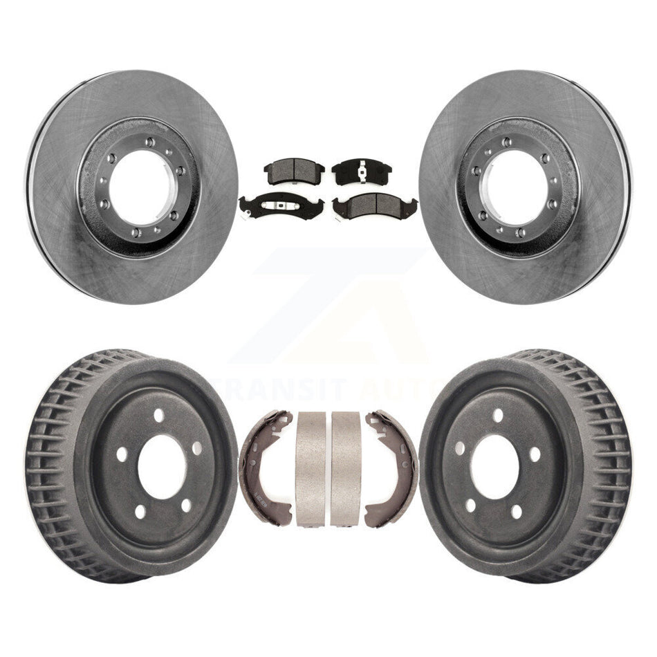 Front Rear Brake Rotors Semi-Metallic Pad & Drum Kit For Buick LeSabre Oldsmobile 88 Pontiac Bonneville Park Avenue 98 Chevrolet Lumina APV Regency LSS Trans Sport Silhouette K8S-103357