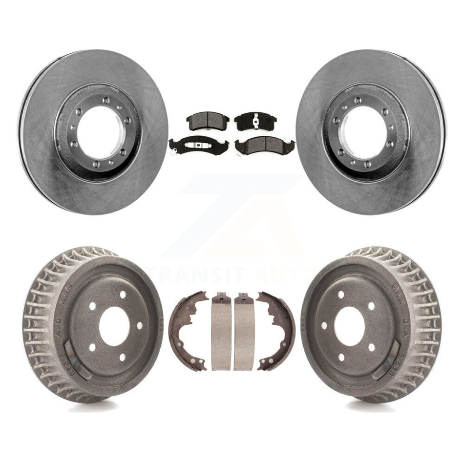 Front Rear Disc Brake Rotors Semi-Metallic Pads And Drum Kit For Chevrolet Camaro Pontiac Firebird K8S-103359
