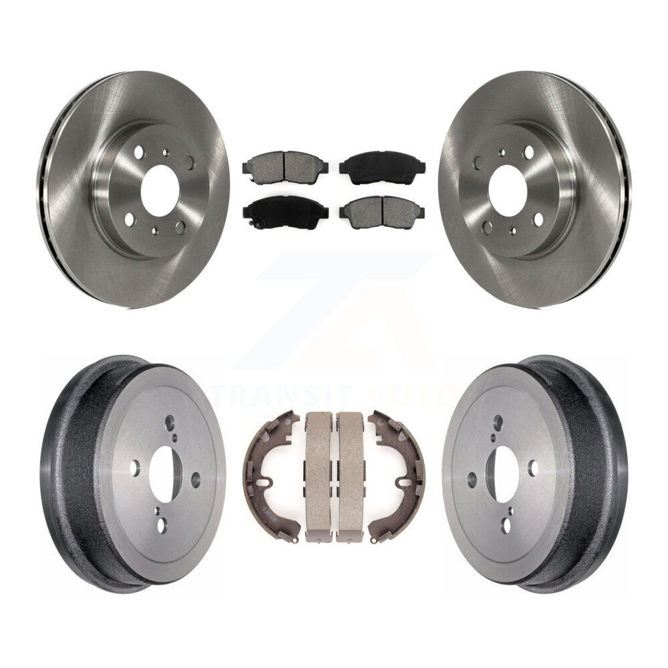 Front Rear Disc Brake Rotors Semi-Metallic Pads And Drum Kit For 1993-1997 Toyota Corolla Geo Prizm K8S-103363