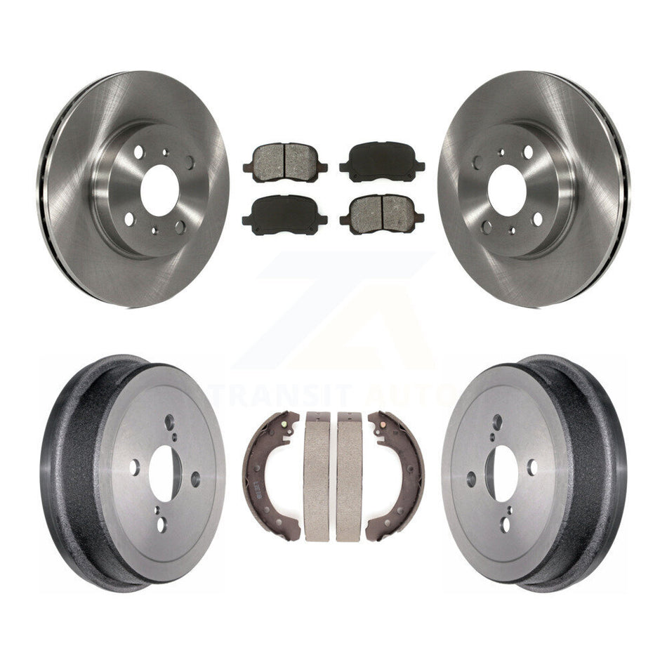 Front Rear Disc Brake Rotors Semi-Metallic Pads And Drum Kit For 2002 Toyota Corolla From 04 02 K8S-103364