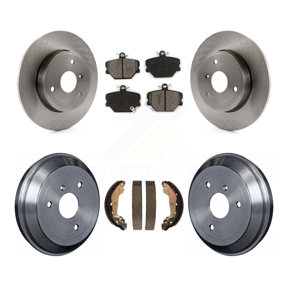 Front Rear Disc Brake Rotors Semi-Metallic Pads And Drum Kit For Smart Fortwo K8S-103380