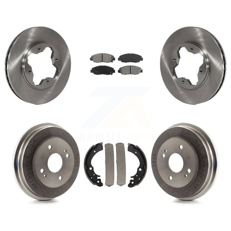 Front Rear Disc Brake Rotors Semi-Metallic Pads And Drum Kit For Honda Accord K8S-103396