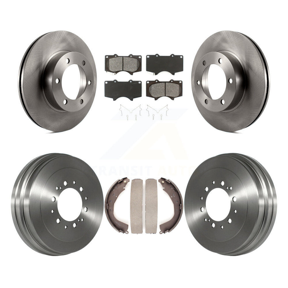 Front Rear Disc Brake Rotors Semi-Metallic Pads And Drum Kit For 2004-2006 Toyota Tundra K8S-103397
