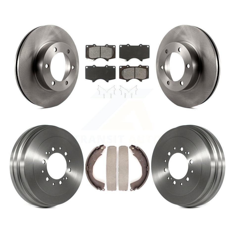 Front Rear Disc Brake Rotors Semi-Metallic Pads And Drum Kit For 2004-2006 Toyota Tundra K8S-103397