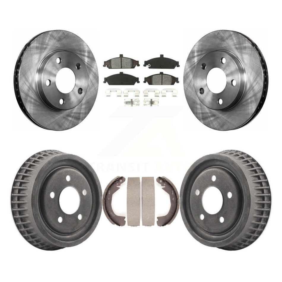 Front Rear Disc Brake Rotors Semi-Metallic Pads And Drum Kit For Chevrolet Pontiac Grand Am Malibu Classic Oldsmobile Alero Cutlass K8S-103426