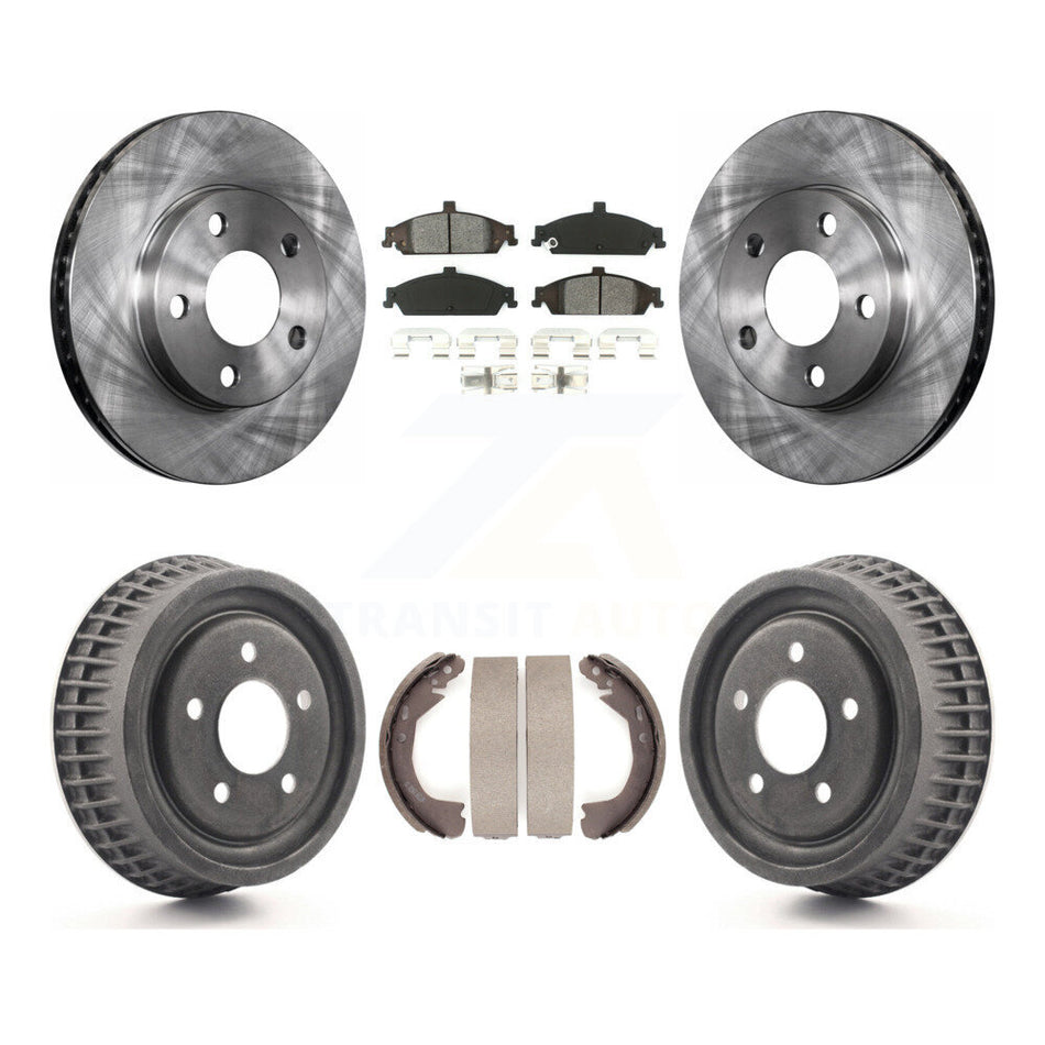 Front Rear Disc Brake Rotors Semi-Metallic Pads And Drum Kit For Chevrolet Pontiac Grand Am Malibu Classic Oldsmobile Alero Cutlass K8S-103426