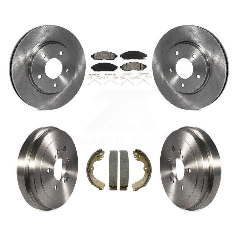 Front Rear Brake Rotor Semi-Metallic Pad Drum Kit For Nissan NV200 Chevrolet City Express K8S-103427