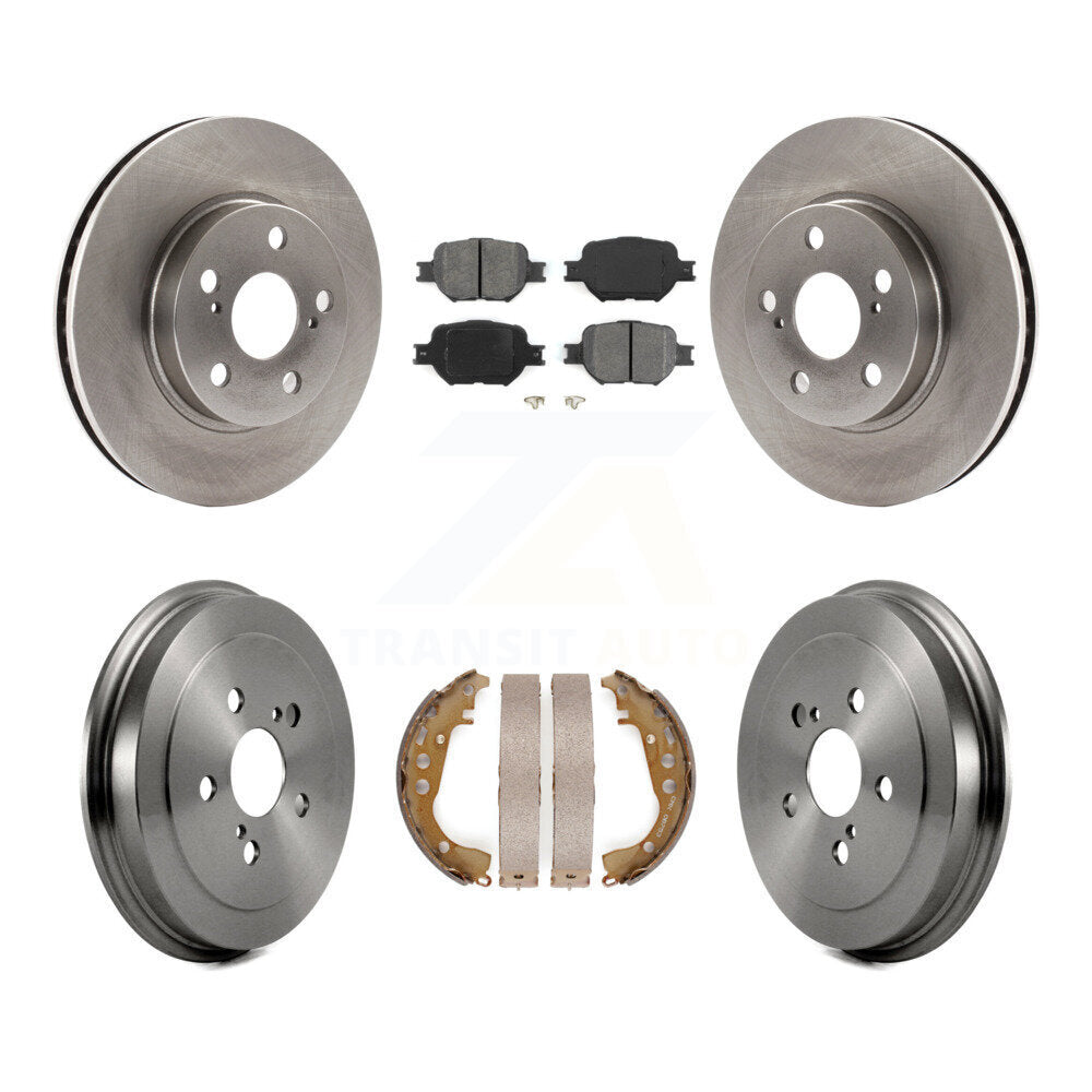 Front Rear Disc Brake Rotors Semi-Metallic Pads And Drum Kit For 2001 Toyota Celica GT K8S-103430