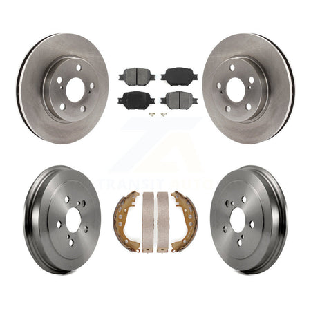 Front Rear Disc Brake Rotors Semi-Metallic Pads And Drum Kit For 2001 Toyota Celica GT K8S-103430