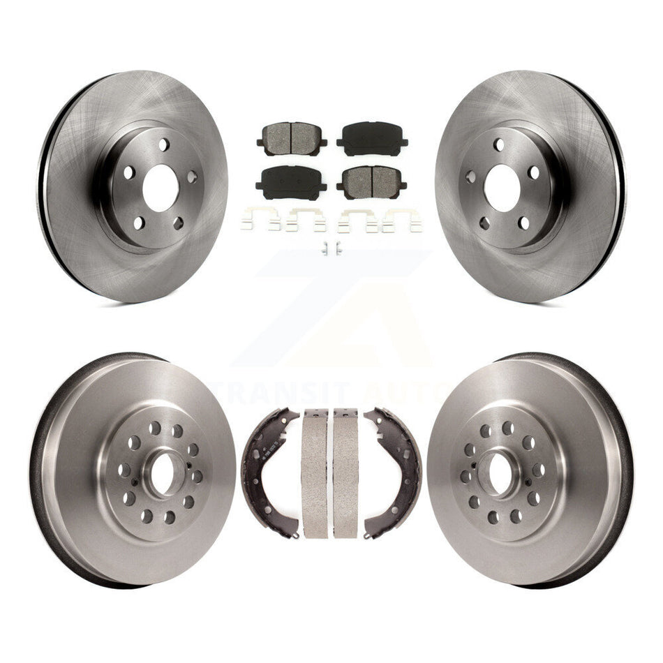 Front Rear Disc Brake Rotors Semi-Metallic Pads And Drum Kit For 2003-2006 Toyota Matrix Pontiac Vibe AWD K8S-103436