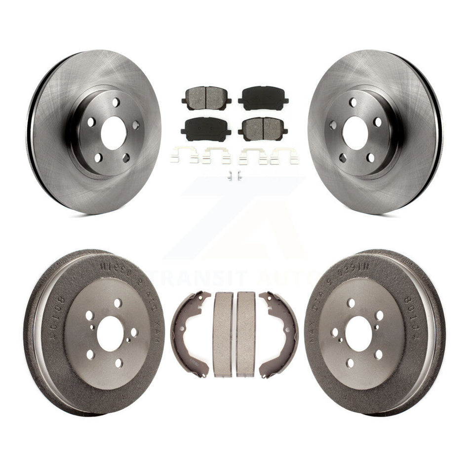 Front Rear Disc Brake Rotors Semi-Metallic Pads And Drum Kit For Toyota Matrix Pontiac Vibe K8S-103437