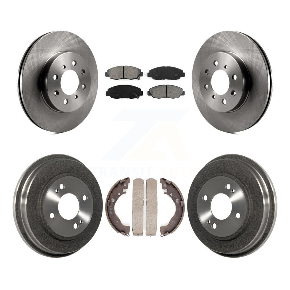Front Rear Disc Brake Rotors Semi-Metallic Pads And Drum Kit For Honda Insight K8S-103442