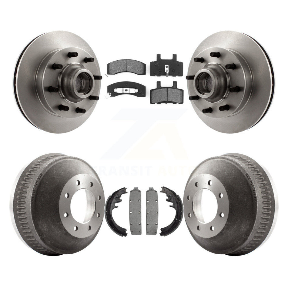 Front Rear Disc Brake Rotors Hub Assembly Semi-Metallic Pads And Drum Kit For Chevrolet C2500 C1500 Suburban GMC K8S-103479
